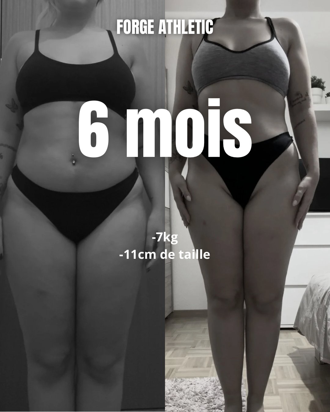 Transformation 6 mois -7kg